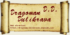 Dragoman Dulikrava vizit kartica
